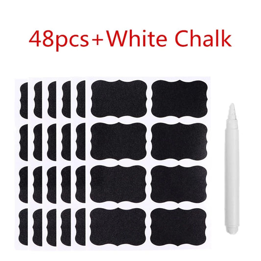 Chalk & Talk: Waterproof Chalkboard Labels & Marker Set (48 pcs)